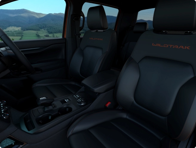 Unique seats with Wildtrak styling