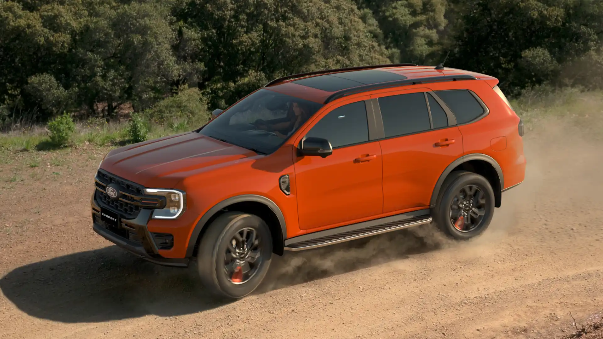 Ford Everest in orange