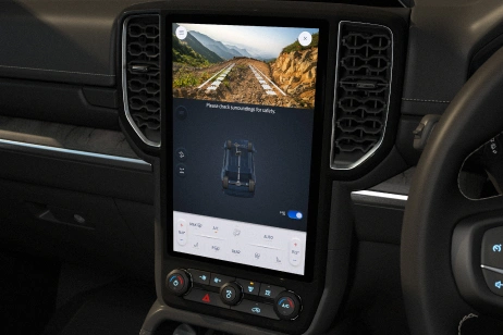 Ford Everest off-road camera view on the touchscreen