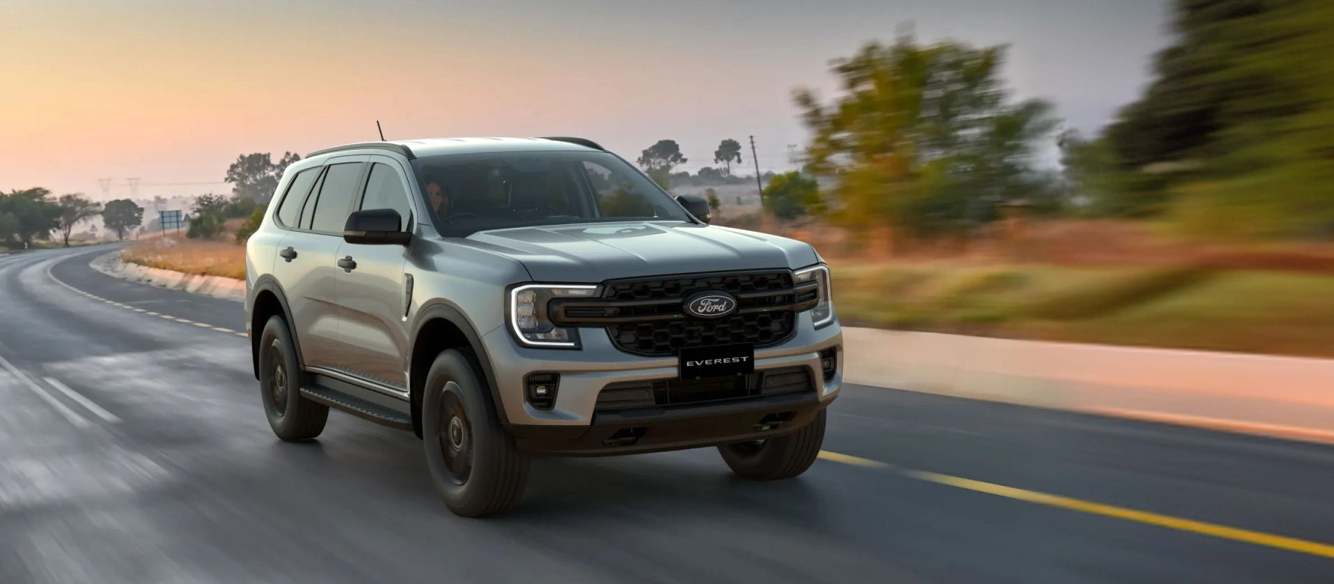 Ford Everest Active driving on open road