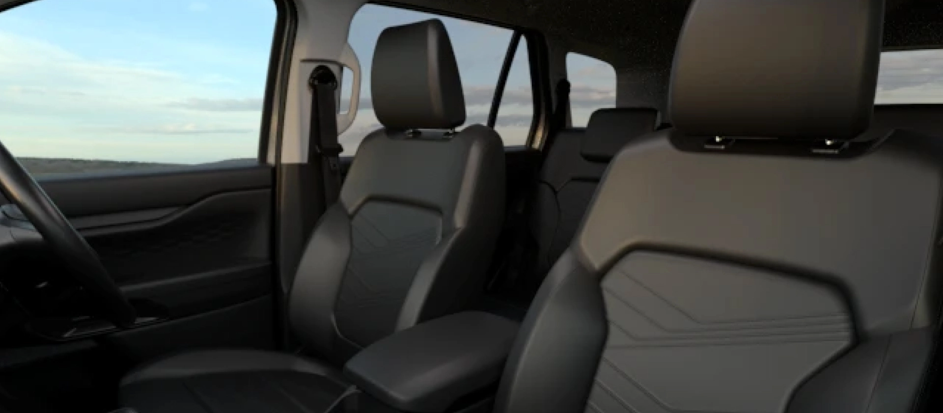 Ford Everest Active front seats and cabin interior