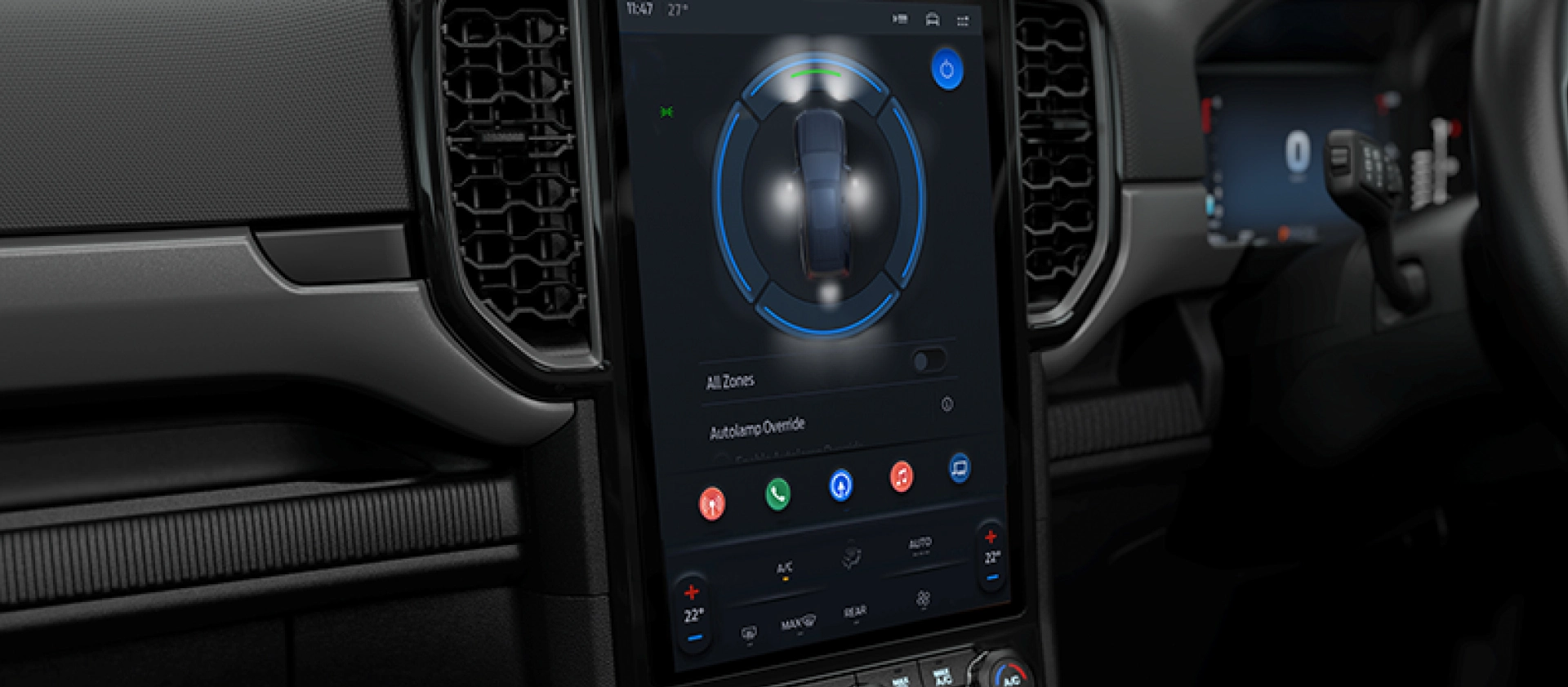 Ford Everest SYNC 4 touchscreen infotainment display