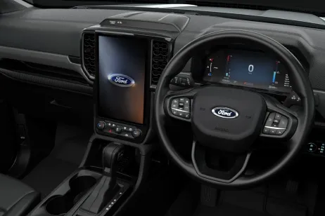 Ford Everest interior with digital display and touchscreen