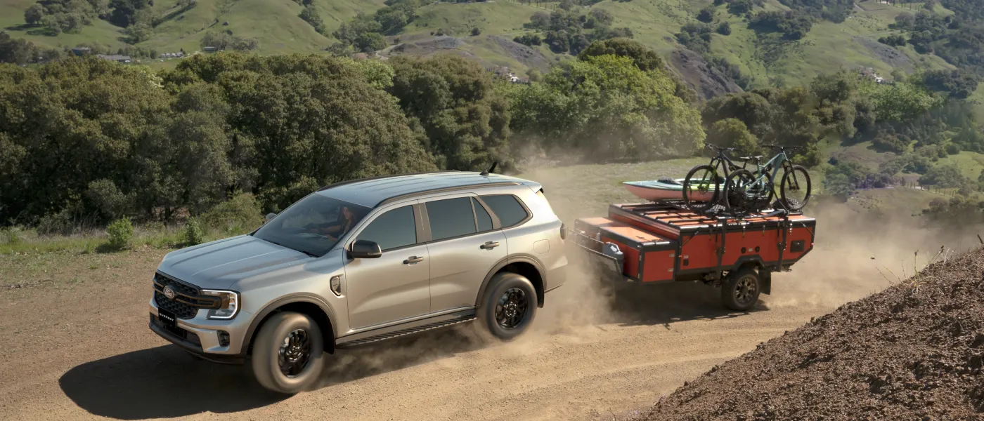 driving everest on muddy road on overview