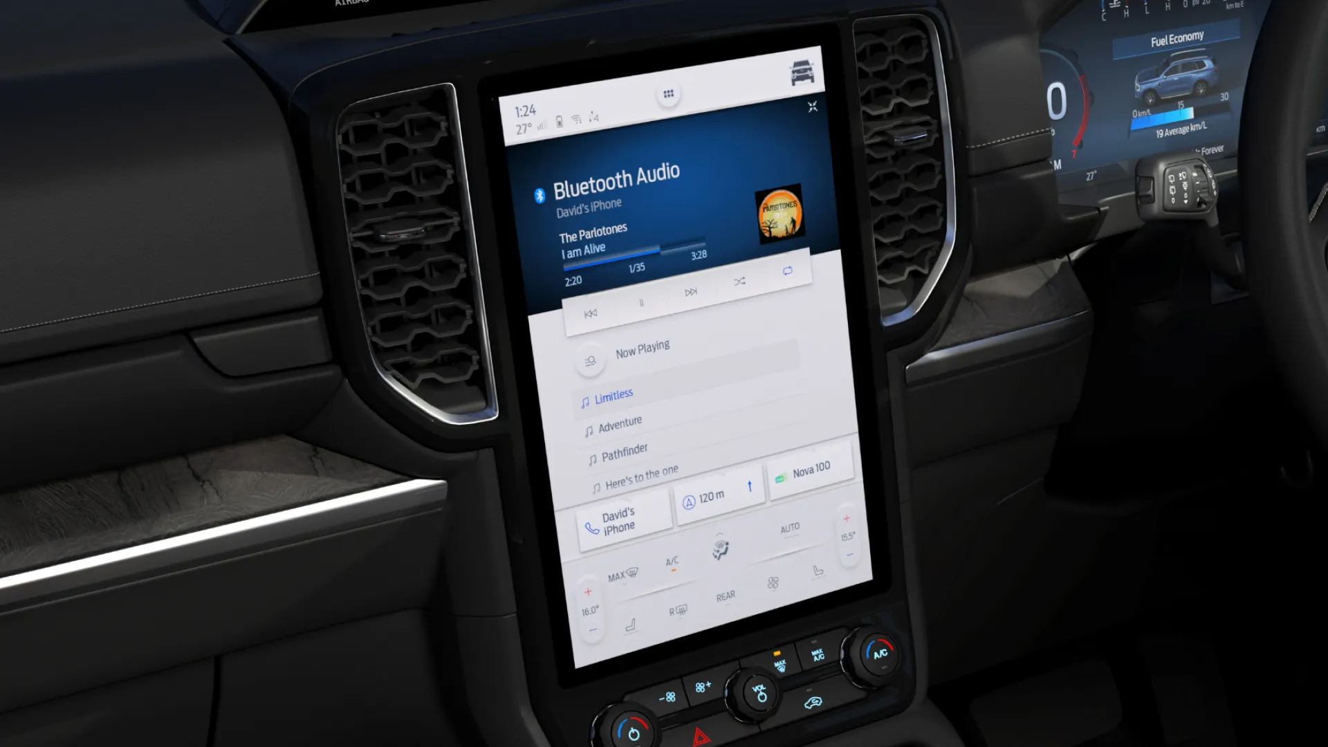 display on dashboard