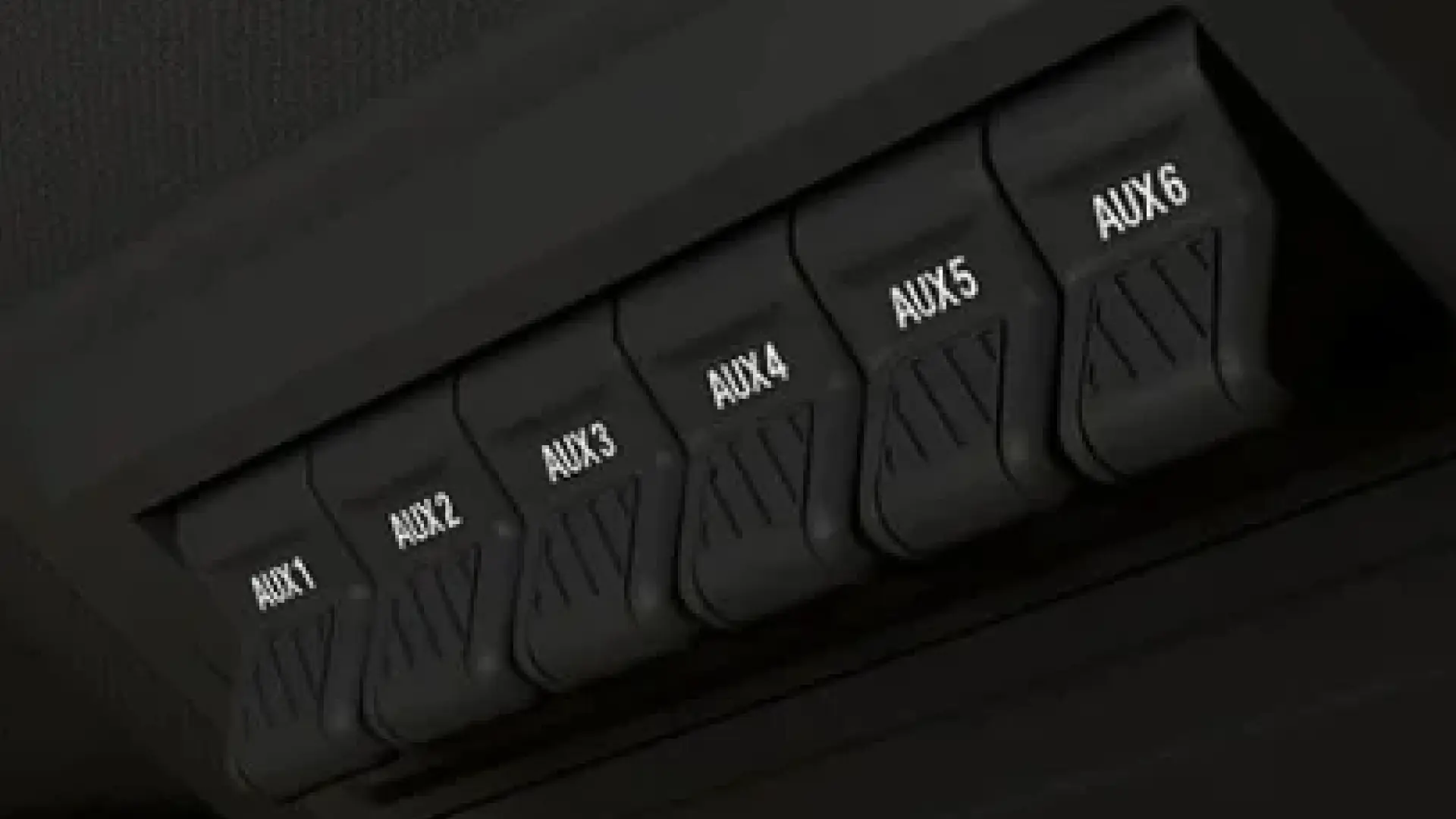 close up of auxiliary power switch panel